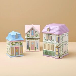 Charming Lenox Spice Village Decorative House Canister Set